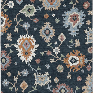 HomeRoots 8' X 10' Washable Floral Medallion Area Rug - UV Protected, Stain Resistant, Soft & Stylish Home Essential 663267