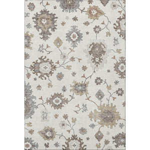 HomeRoots 5' X 8' Elegant Floral Medallion Area Rug - Stain-Resistant, UV-Protected, Easy-Care for Busy Spaces 663289