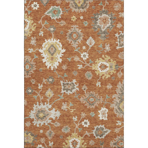 HomeRoots 10' X 14' Elegant Floral Medallion Area Rug - Washable, Durable, UV Protected for High-Traffic Spaces 663299