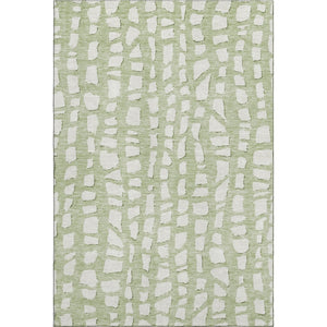 HomeRoots 8' X 10' Artichoke Green Cobblestone Area Rug - UV Protected, Stain Resistant, Easy-Care Elegance 663333