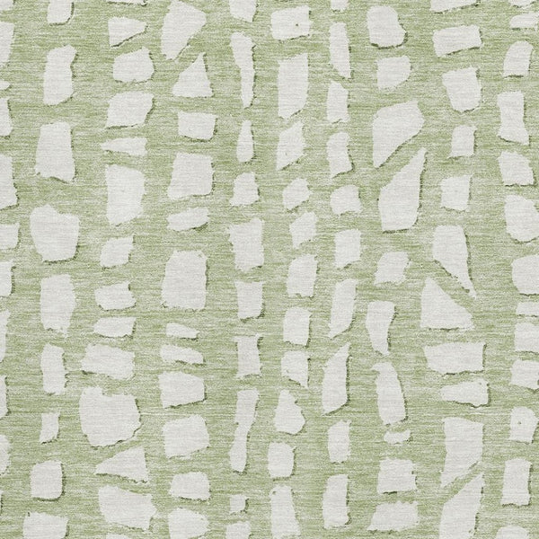 HomeRoots 8' X 10' Artichoke Green Cobblestone Area Rug - UV Protected, Stain Resistant, Easy-Care Elegance 663333