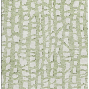 HomeRoots 8' X 10' Artichoke Green Cobblestone Area Rug - UV Protected, Stain Resistant, Easy-Care Elegance 663333