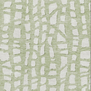 HomeRoots 10' Artichoke Green & Ivory Cobblestone Area Rug - Washable, UV Protected, Durable for Family Living 663335