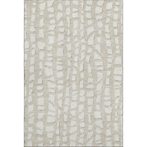 HomeRoots 8' X 10' Beige And Ivory Cobblestone Area Rug - Washable, UV Protected, Stain Resistant, Durable Style 663339