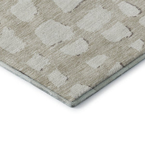 HomeRoots 8' X 10' Beige And Ivory Cobblestone Area Rug - Washable, UV Protected, Stain Resistant, Durable Style 663339