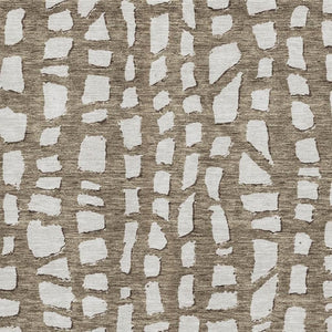 HomeRoots 9' X 12' Brown and Ivory Cobblestone Area Rug - Washable, UV Protected, Durable, Stylish Décor Essential 663352