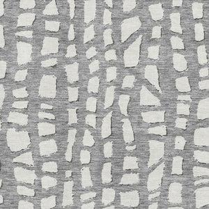 HomeRoots 5' Cobblestone Gray and Ivory Washable Area Rug - Durable, Stain-Resistant, UV Protected Design! 663355