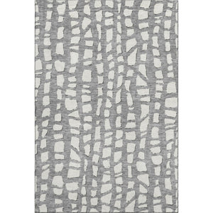 HomeRoots 9' X 12' Cobblestone Washable Area Rug - Gray & Ivory, UV Protected, Durable for Homes with Kids & Pets 663358