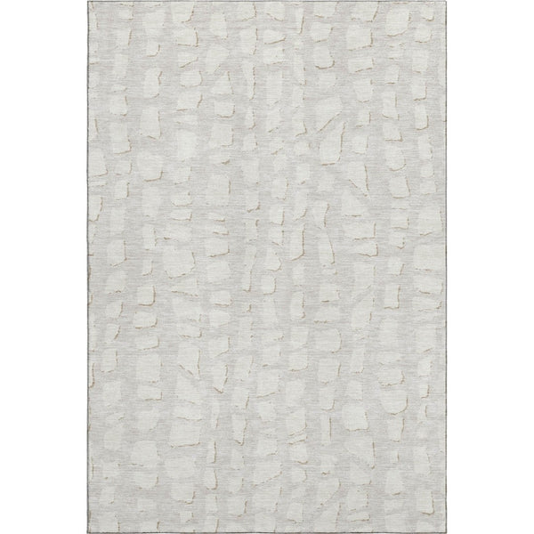 HomeRoots 8' X 10' Ivory and Beige Cobblestone Area Rug - Durable, Washable, UV-Protected for High-Traffic Homes 663363
