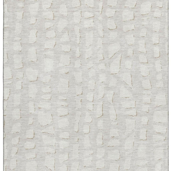 HomeRoots 8' X 10' Ivory and Beige Cobblestone Area Rug - Durable, Washable, UV-Protected for High-Traffic Homes 663363