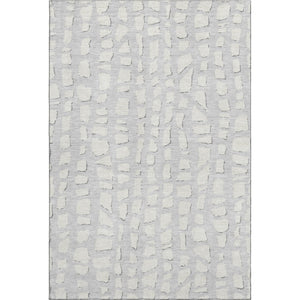 HomeRoots 5' X 8' Stylish Silver & Ivory Cobblestone Washable Area Rug with UV Protection for Modern Homes 663385