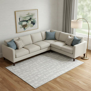 HomeRoots 8' X 10' Cobblestone Washable Area Rug - UV Protected, Stain-Resistant, Soft & Durable Design 663387