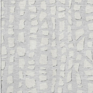 HomeRoots 9' X 12' Silver And Ivory Cobblestone Area Rug – Stylish, Washable, UV-Protected for High-Traffic Spaces 663388