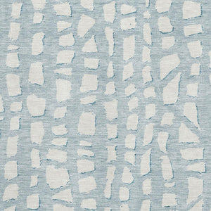 HomeRoots 8' X 10' Sky Blue & Ivory Cobblestone Washable Area Rug - UV Protected, Stain Resistant, Durable Decor 663393