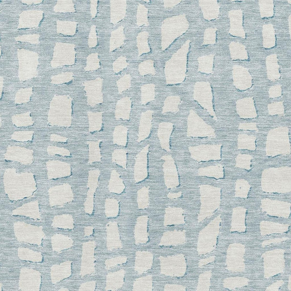 HomeRoots 9' Cobblestone Sky Blue & Ivory Area Rug – Washable, UV Protected, Durable for Busy Households 663394