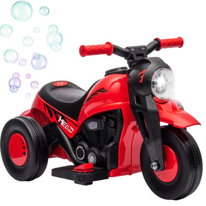 English Elm Qaba 6v Toddler Electric Motorbike with Bubble Machine Led Light and Music Red W2225P249813