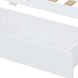 HomeRoots White Wood Twin Day Bed with Storage Drawers – Stylish Multi-Functional Seating & Sleeping Solution 663405