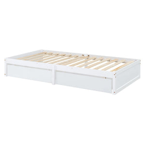 HomeRoots White Wood Twin Day Bed with Storage Drawers – Stylish Multi-Functional Seating & Sleeping Solution 663405