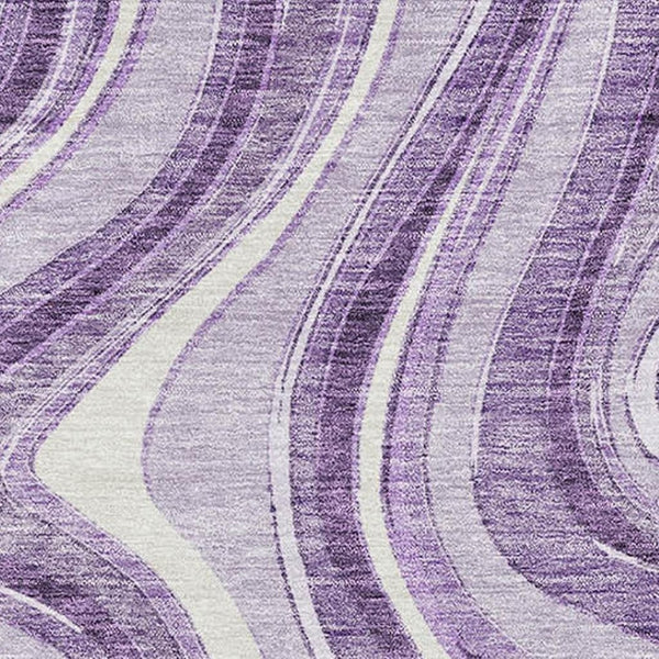 HomeRoots 10' Stylish Lavender & Ivory Marble Washable Area Rug – UV Protected, Stain Resistant for Every Space 663548