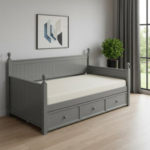 HomeRoots Gray Wood Twin Day Bed - Elegant Multi-Functional Design with Drawers for Stylish Storage Solutions 663613