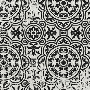 HomeRoots 10' X 14' Elegant Black And Ivory Medallion Area Rug - Washable, UV Protected, Durable & Stylish! 663665