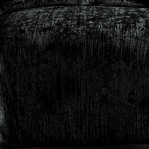 English Elm Turin Black Crinkle Velvet 2-Piece Twin Comforter Set with Sham, Brushed Polyester Backing, Luxury Texture B340P341984