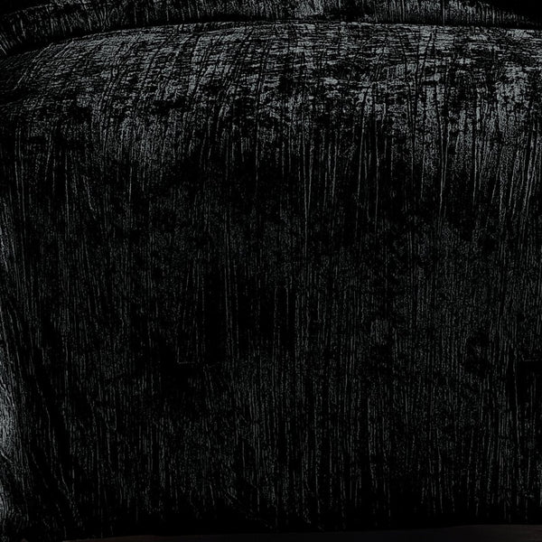 English Elm Turin 7-Piece Luxurious Crinkle Velvet Comforter Set In Black For King Beds - Stylish & Cozy! B340P341991-GIGA