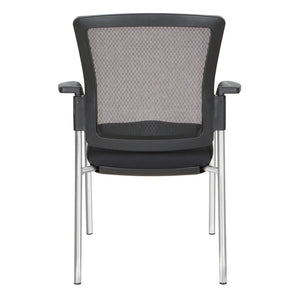 OSP Home Furnishings Guest Chair with Mesh Back Lumbar Support and Chrome Legs for Reception or Office Use 88710C-30