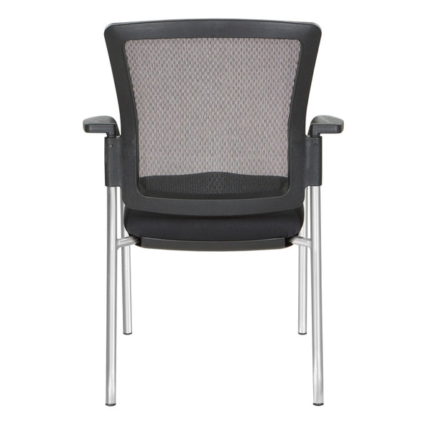 OSP Home Furnishings Guest Chair with Mesh Back Lumbar Support and Chrome Legs for Reception or Office Use 88710C-30