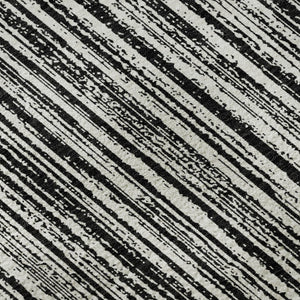 HomeRoots 9' X 12' Black and Ivory Striped Area Rug - Durable, Washable, and UV-Protected for Modern Living Spaces 663803