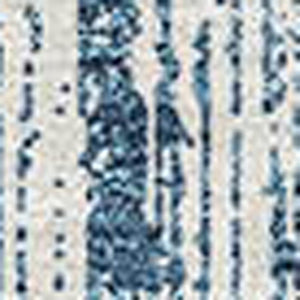 HomeRoots 8' X 10' Washable Blue and Ivory Striped Area Rug with UV Protection for Coastal Charm & Durability 663808