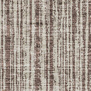 HomeRoots 8' X 10' Striped Brown and Ivory Washable Area Rug with UV Protection for High Traffic Homes 663814