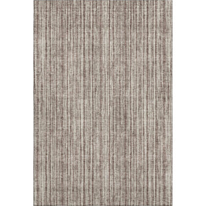 HomeRoots 10' X 14' Striped Washable Area Rug – Durable Brown & Ivory Design with UV Protection for Homes 663816