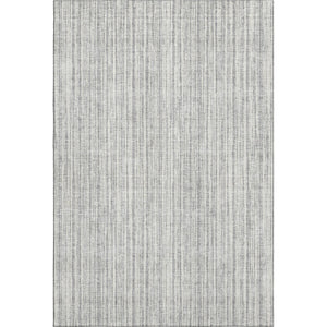 HomeRoots 10' Gray & Silver Striped Washable Area Rug - UV Protected, Durable, Stylish for Any Space 663822
