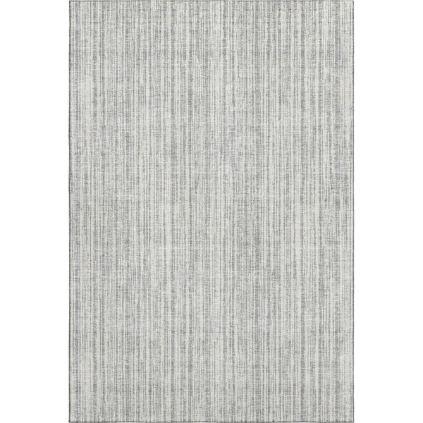 HomeRoots 10' Gray & Silver Striped Washable Area Rug - UV Protected, Durable, Stylish for Any Space 663822