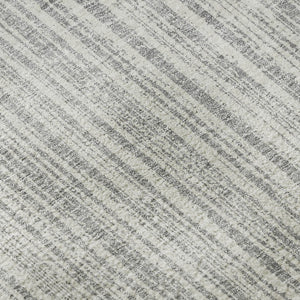 HomeRoots 10' Gray & Silver Striped Washable Area Rug - UV Protected, Durable, Stylish for Any Space 663822