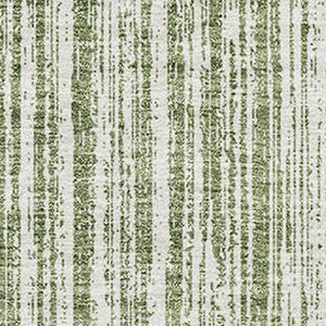 HomeRoots 5' X 8' Green and Ivory Striped Area Rug - Washable, UV-Protected, Durable for High-Traffic Areas 663824