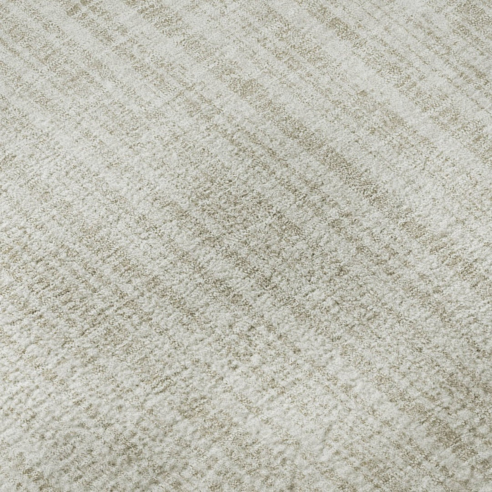 HomeRoots 5' X 8' Ivory And Beige Striped Area Rug - Washable, Stain Resistant, UV Protected for Busy Homes 663830