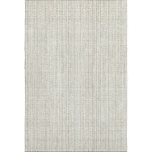 HomeRoots 10' Ivory & Beige Striped Washable Area Rug - Durable, UV Protected, Perfect for Indoor & Outdoor Spaces! 663834