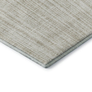 HomeRoots 10' Ivory & Beige Striped Washable Area Rug - Durable, UV Protected, Perfect for Indoor & Outdoor Spaces! 663834