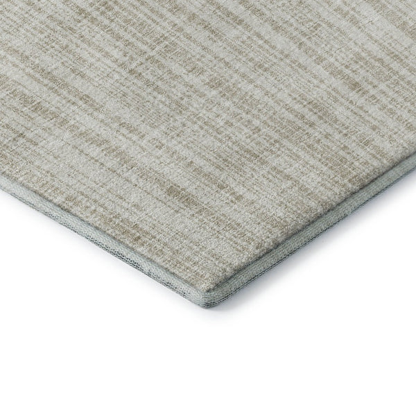 HomeRoots 10' Ivory & Beige Striped Washable Area Rug - Durable, UV Protected, Perfect for Indoor & Outdoor Spaces! 663834