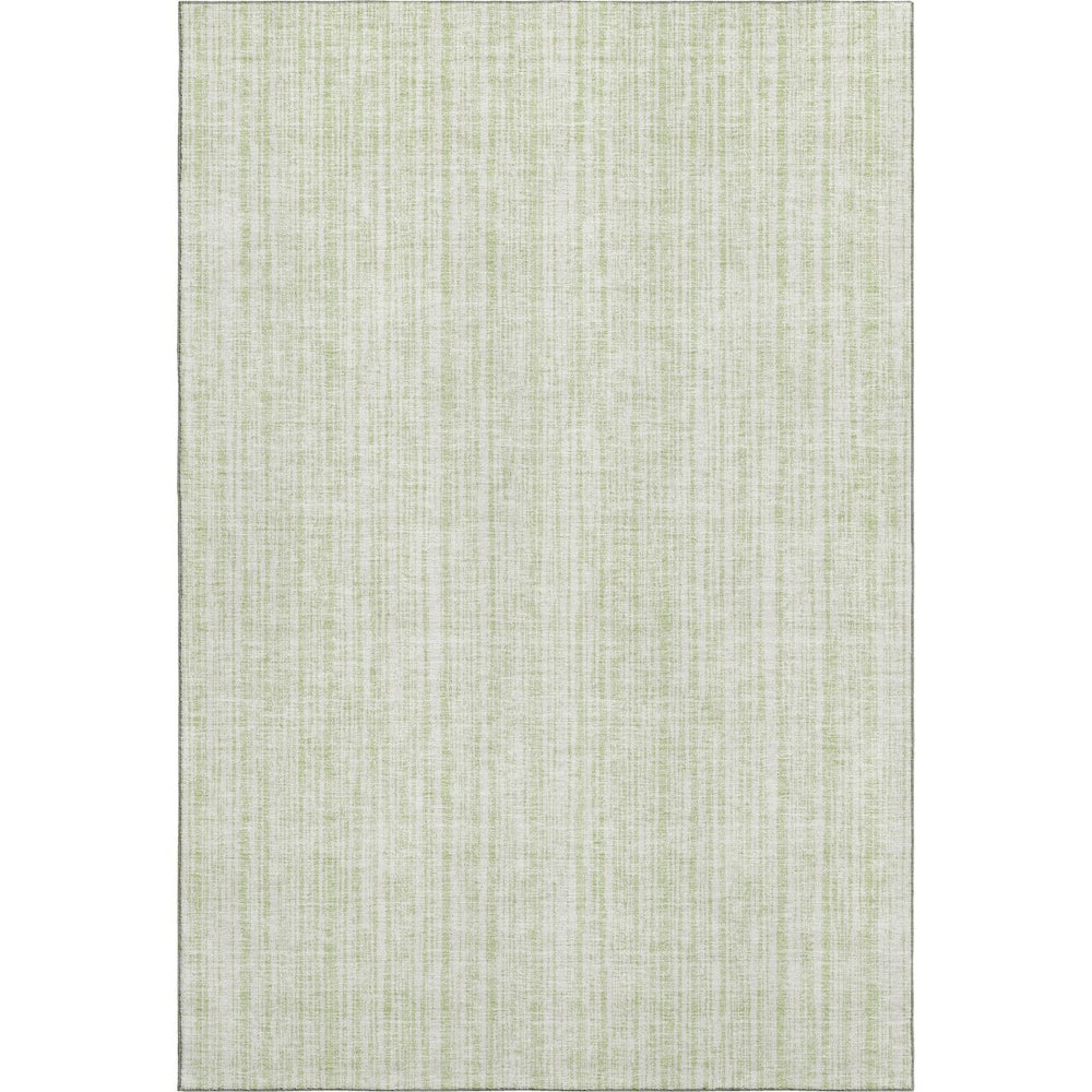 HomeRoots 8' X 10' Stylish Mint Green and Ivory Striped Washable Area Rug with UV Protection for Any Space 663844