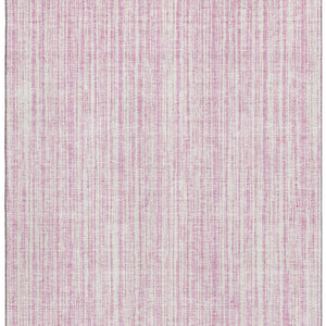 HomeRoots 10' X 14' Pink and Ivory Striped Area Rug - Washable, UV Protected, Soft, Stylish for Every Home 663858