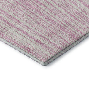HomeRoots 10' X 14' Pink and Ivory Striped Area Rug - Washable, UV Protected, Soft, Stylish for Every Home 663858