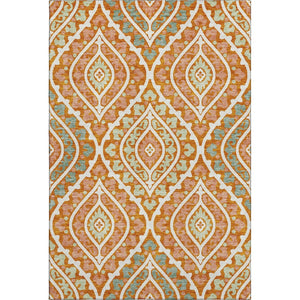 HomeRoots 9' X 12' Colorful Diamond Pattern Area Rug - Durable, Washable, UV-Protected for High Traffic Homes 663911