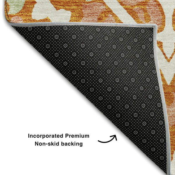HomeRoots 9' X 12' Colorful Diamond Pattern Area Rug - Durable, Washable, UV-Protected for High Traffic Homes 663911