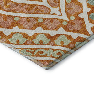 HomeRoots 9' X 12' Colorful Diamond Pattern Area Rug - Durable, Washable, UV-Protected for High Traffic Homes 663911