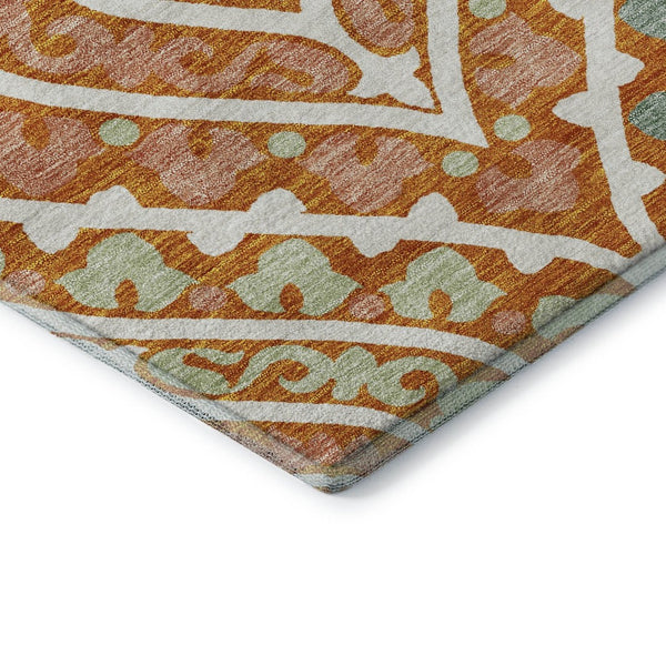 HomeRoots 9' X 12' Colorful Diamond Pattern Area Rug - Durable, Washable, UV-Protected for High Traffic Homes 663911