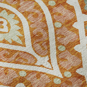 HomeRoots 9' X 12' Colorful Diamond Pattern Area Rug - Durable, Washable, UV-Protected for High Traffic Homes 663911