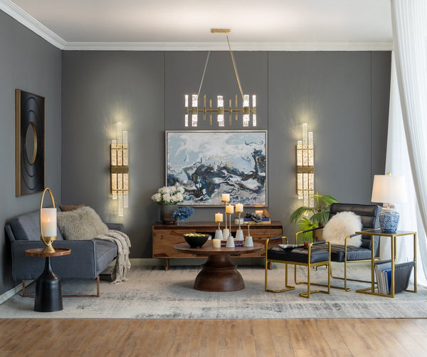 English Elm 47.2X35.4" Cerulean Seas Hand-Painted Wall Art - Stunning Ocean-Inspired Décor For Any Room W2078P313339